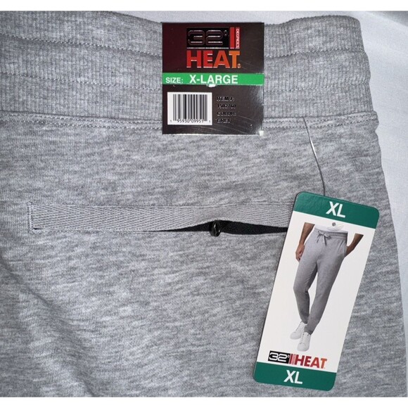 32 Degrees Heat Mens Size X-Large Grey Jogger Sweat Track Pant Gray Athletic New - Picture 6 of 13